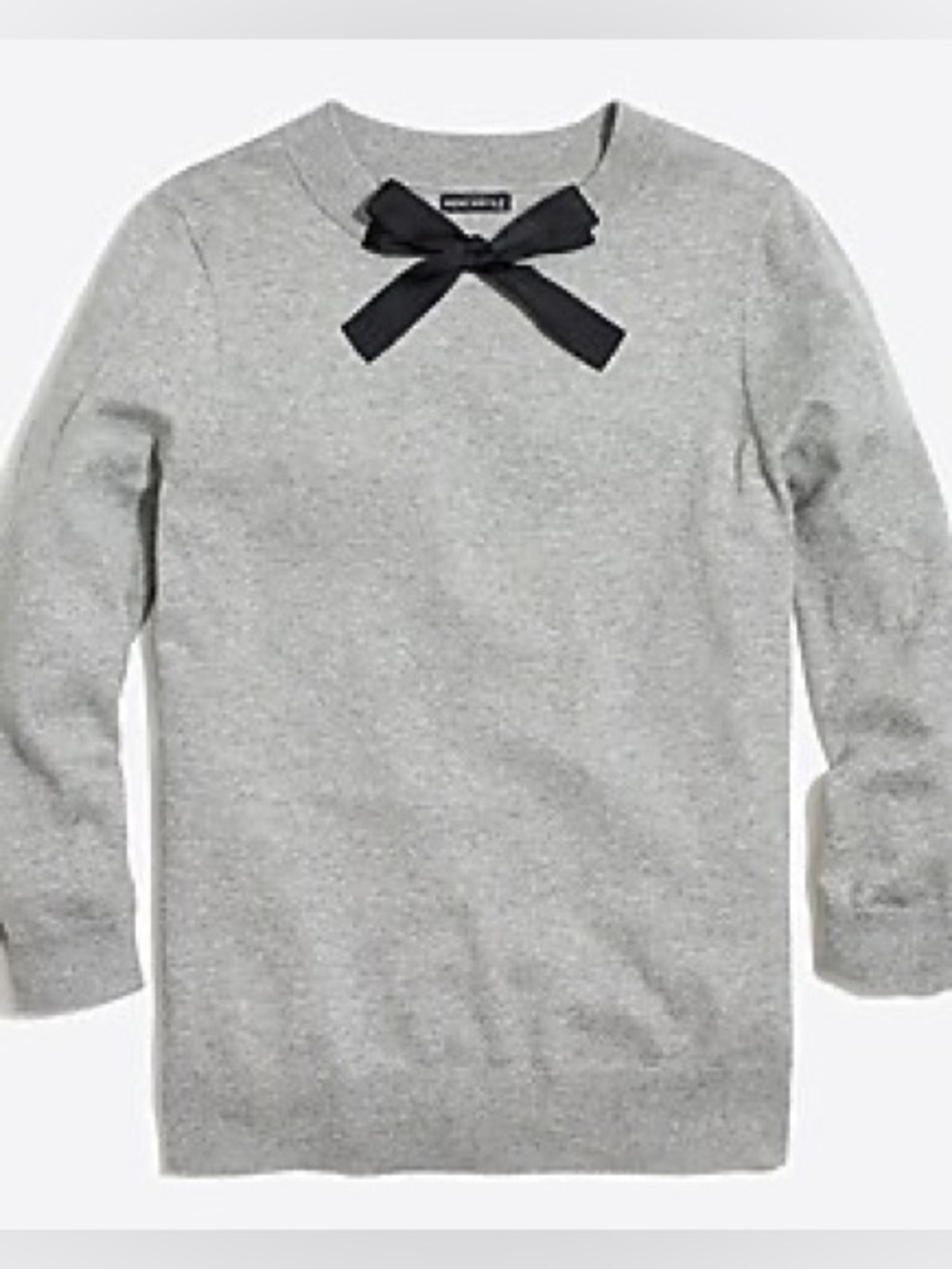 J. Crew Women’s Bow Neck Sweater in Heather Gray Size Small